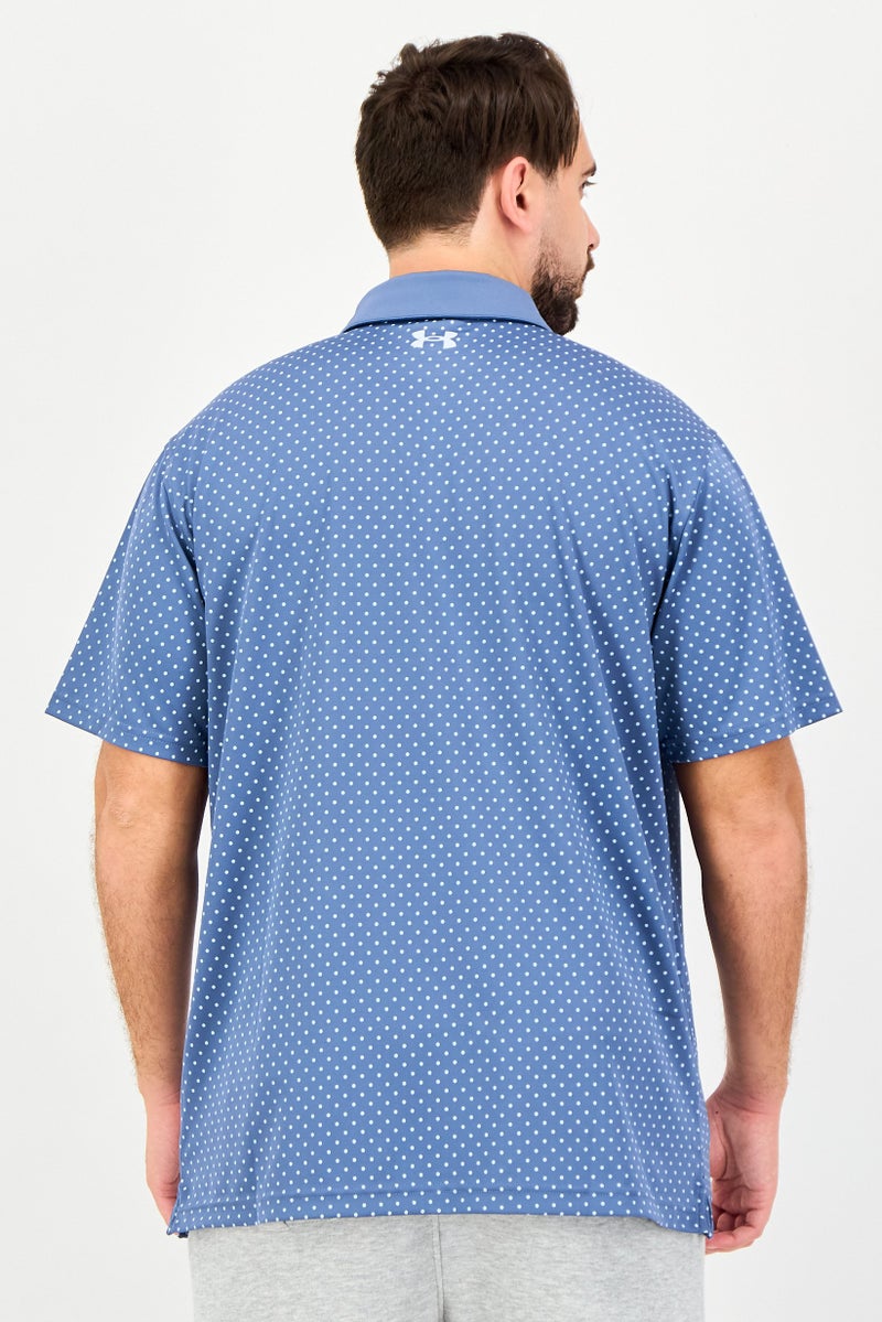 UNDER ARMOUR قميص بولو بأكمام قصيرة للرجال بتصميم فضفاض، متعدد الألوان - Image 3