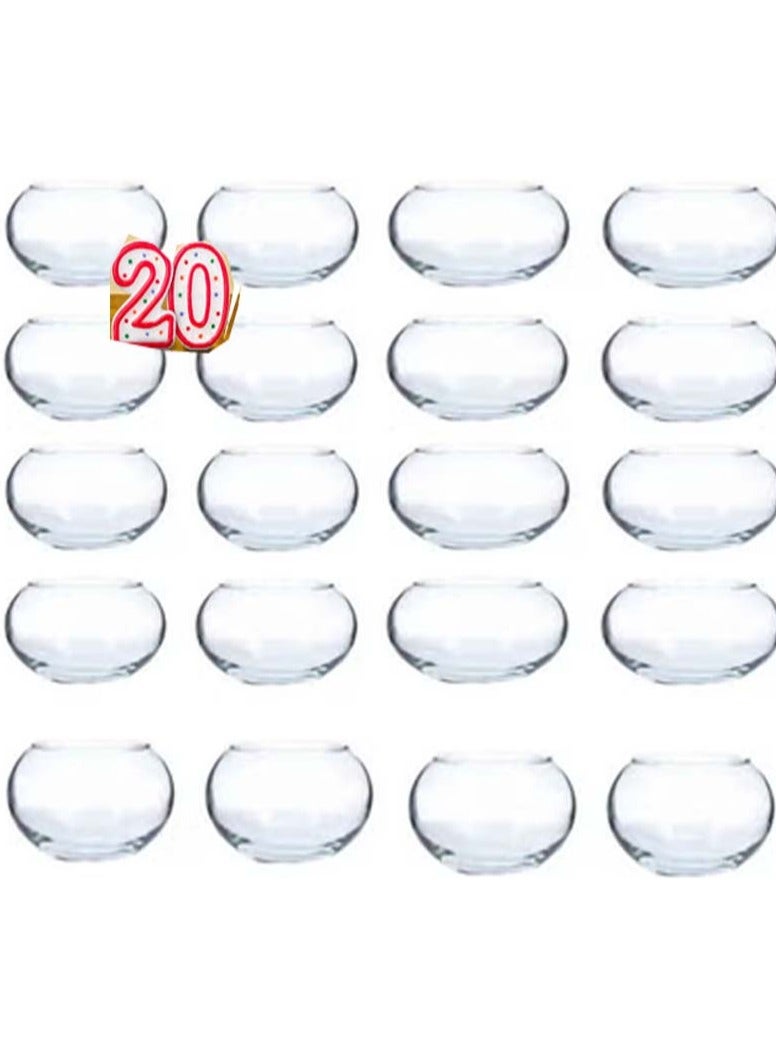 سي او أرماء 20 قطعة تشيز كيك كاسات شفافة مستديرة صغيرة - Image 2