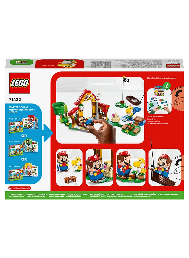 LEGO Super Mario: Picnic At Mario’S House Expansion Set 71422 Building Toy Set; Collectible Playset Featuring A Yellow Yoshi Figure; Gift Idea For Kids Aged 6 And Over (259 Pieces)
