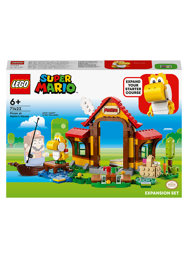 LEGO Super Mario: Picnic At Mario’S House Expansion Set 71422 Building Toy Set; Collectible Playset Featuring A Yellow Yoshi Figure; Gift Idea For Kids Aged 6 And Over (259 Pieces)