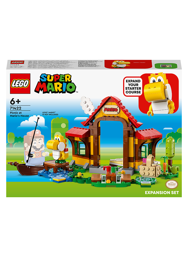 LEGO Super Mario: Picnic At Mario’S House Expansion Set 71422 Building Toy Set; Collectible Playset Featuring A Yellow Yoshi Figure; Gift Idea For Kids Aged 6 And Over (259 Pieces)  - Image 2