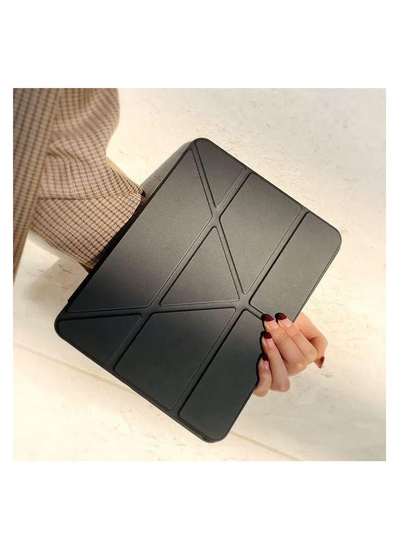 Case for for iPad Air 11 inch (2024\2025) M2 air 4\5 with Pencil Holder, 5-in-1 Multiple Viewing Angles, Soft Clear Back Cover, Auto Wake/Sleep, (black) - Image 2