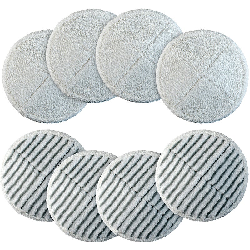 BlueStars BlueStars 8Pack 2124 Spinwave Mop Pads for Bissell 2039A Hard Floor Cleaners 4 Soft 4 Scrubby Washable and Reusable 