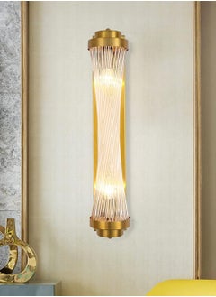 TEC Light ابليك حائط كريستال 2 لمبة ذهبي متألق بطول 40 سم من تيك لايت  - Image 1