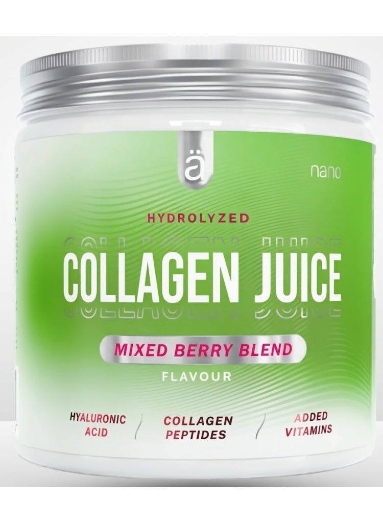 Nanosupps Collagen Juice 300g / Strawberry Basil – Hydrolyzed Collagen Powder Drink, Refreshing Fruit & Herb Flavor, Supports Skin, Hair, Nails & Joint Health, Easy-Mixing Collagen Supplement