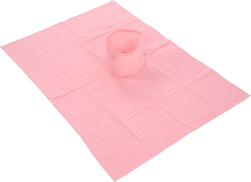 غطاء طاولة تدليك واقي، 70 × 100 سم، غطاء طاولة تدليك قطني مع فتحة للوجه، غطاء طاولة تدليك، غطاء سرير تدليك، ملاءة سرير تدليك لصالون التجميل (وردي) - Image 1