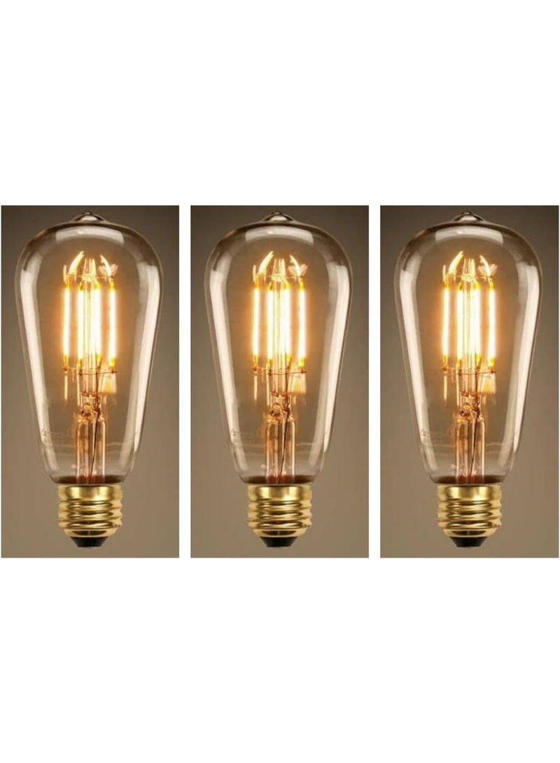LED Filament Technology 4W Decorative Bulb Vintage Vintage Ampoule Replacement Bright Yellow E27