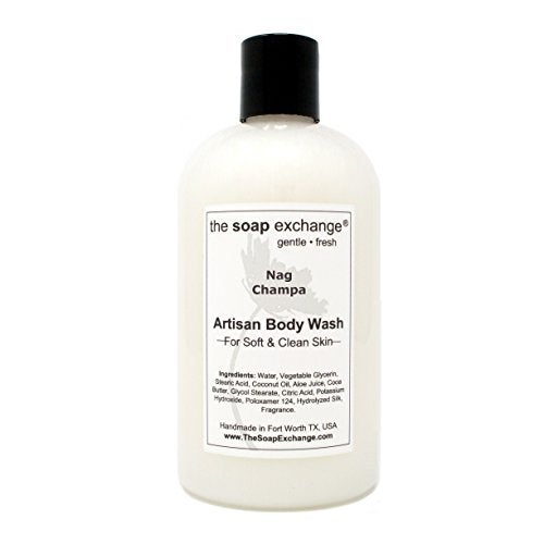 The Soap Exchange Body Wash - Nag Champa Scent - Hand Crafted 12 fl oz / 354 ml Natural Artisan Liquid Soap for Hand, Face & Body, Shower Gel, Cleanse, Moisturize, & Protect. Made in the USA. - Image 4