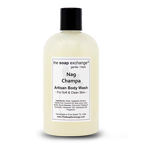 The Soap Exchange Body Wash - Nag Champa Scent - Hand Crafted 12 fl oz / 354 ml Natural Artisan Liquid Soap for Hand, Face & Body, Shower Gel, Cleanse, Moisturize, & Protect. Made in the USA. - Image 2
