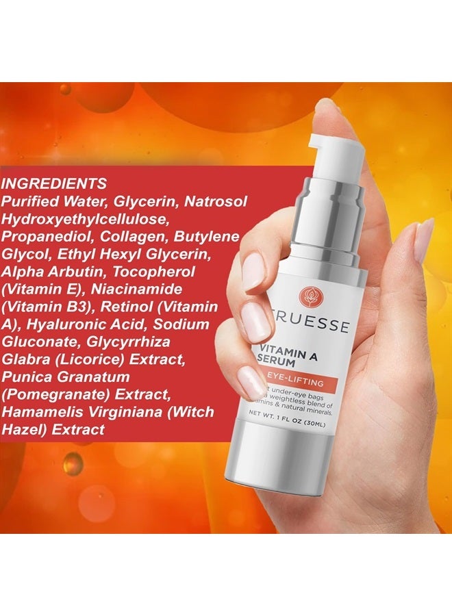 TRUESSE Ayurvedic Vitamin A Serum – Natural Retinol for Firm Bright Skin - Reduces Under Eye Bags – Hyaluronic Acid for Hydration - Image 2