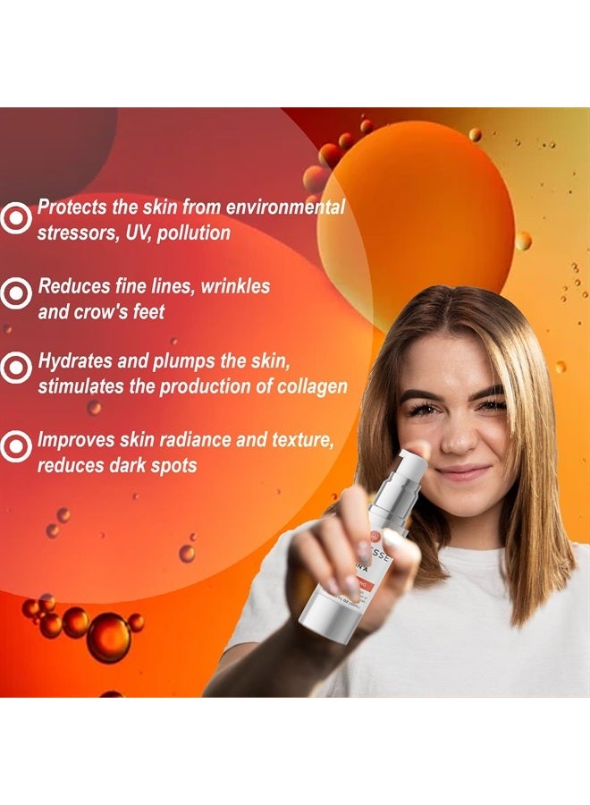 TRUESSE Ayurvedic Vitamin A Serum – Natural Retinol for Firm Bright Skin - Reduces Under Eye Bags – Hyaluronic Acid for Hydration - Image 1