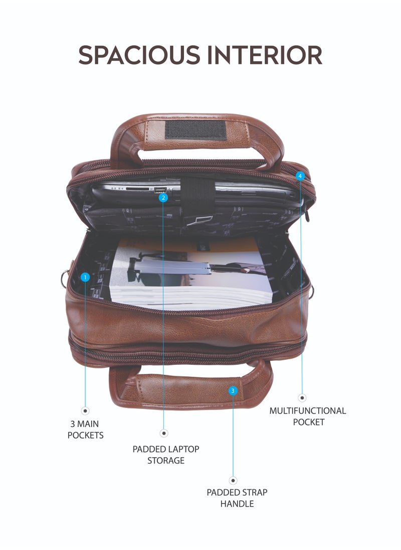 PARAJOHN - Vertical Slipcase Secure Business Professional Multi-Purpose Travel Laptop Bag with Hideaway Handles Cross Shoulder Strap Protective Padding  / Office Bag /  Backpack - Image 1