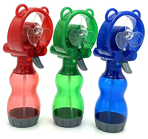 SEITG Water Misting Fan Portable Handheld Outdoor Carabiner Mini Fans Hand Atomizer for Summer Beach, Travel, Camping, BBQ and More Outdoor Activities (3 Piece Set) - Image 2