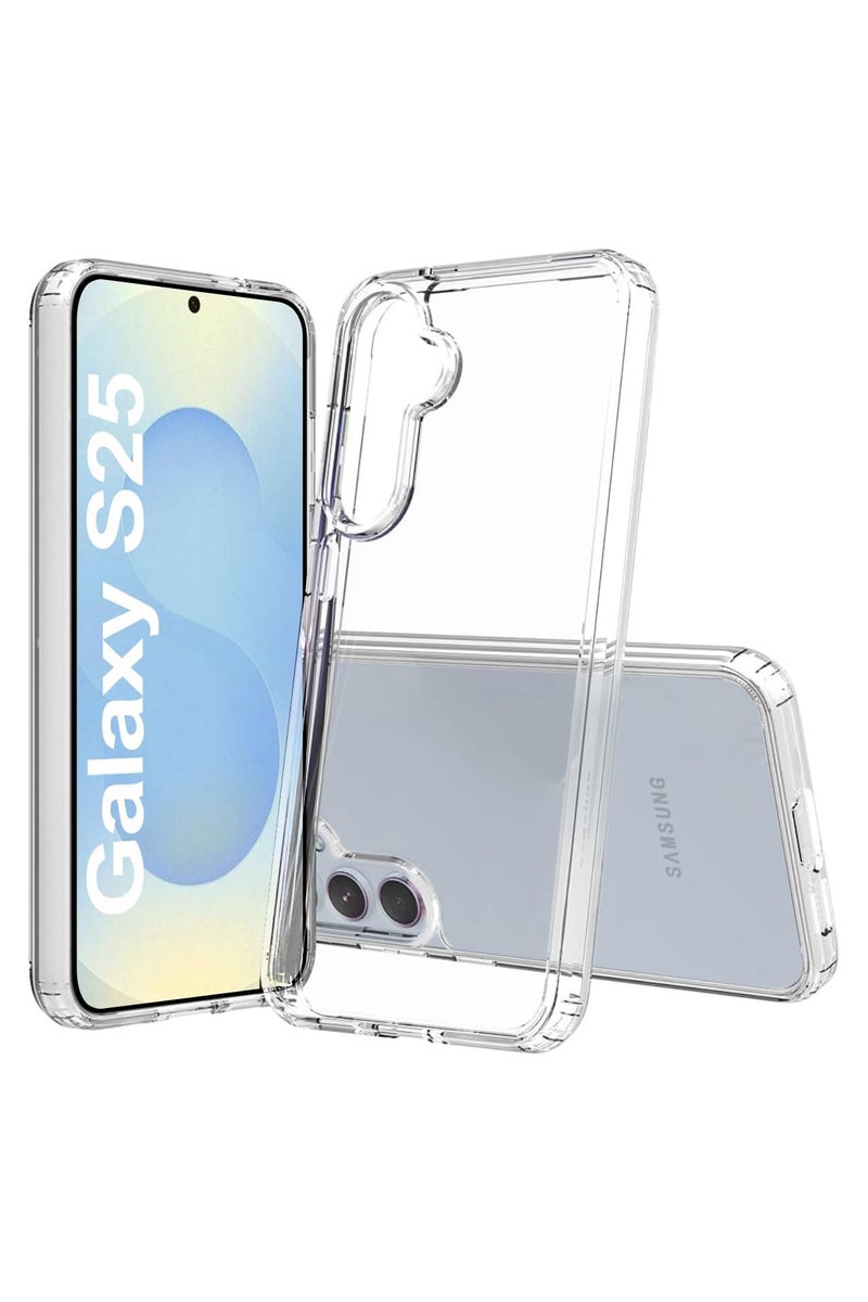 Back Cover Soft Case for Samsung Galaxy S25 5G Best Camera Protection Inbuilt Dust Plugs & Anti-Slip Grip Ultra Clear Slim Back Cover for Samsung S25 5G (Silicone Transparent)