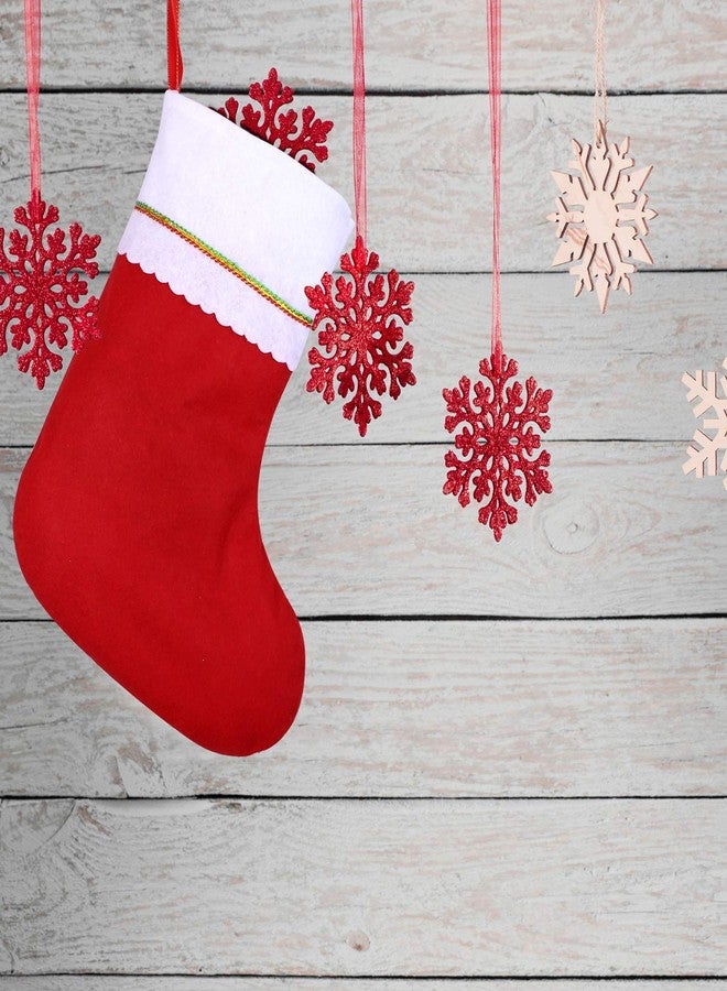 Cooraby 16 Pack Red Felt Christmas Stockings 15 Inches Xmas Fireplace Hanging Stockings Holiday Decorations Stockings for Christmas Decorations - Image 4