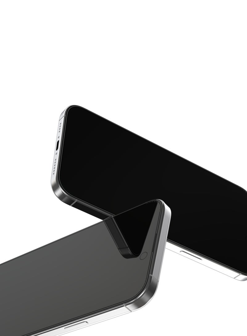 ديفيا حماية شاشة  ايفون 15برولقافه من ديفيا يضمن لك حماية الشاشة من الخدوش والصدمات مع الحفاظ على الخصوصية ذات الحافة الناعمة والزجاج المقسّى مرتين - Image 3