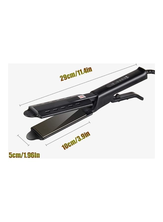 NIBEMINENT Ceramic Tourmaline Ionic Flat Iron Hair Straightener Black - Image 2