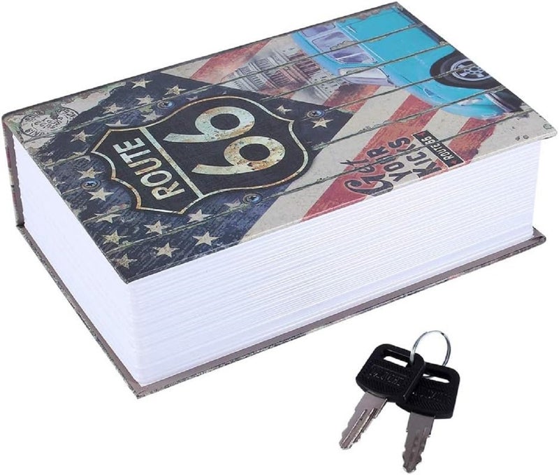 NETXE Locker Jewellery Home Safe Dictionary Hidden Secret Book Safe Vault 2 Keys Jewelry Money Cash Box for Office Home (Small- 18 * 11.5 * 5.5 cm) (Route - Key Lock) - Image 1