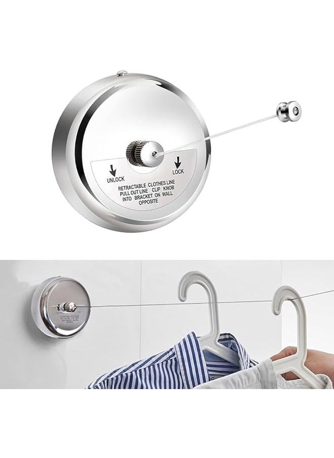 BOUND MOAT Clothes Dryer With Adjustable Rope String Retractable Clothesline Heavy Duty Clothes Line Clothes Hanging Dryer Rope String Laundry Clothing Line for Bathroom Hotels  - Image 1