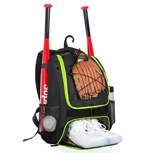 Goloni | Baseball Backpack Bag For Adult and Youth Baseball & Softball Equipment Bags Bat bag | shoes compartment & Fence Hook - Image 1