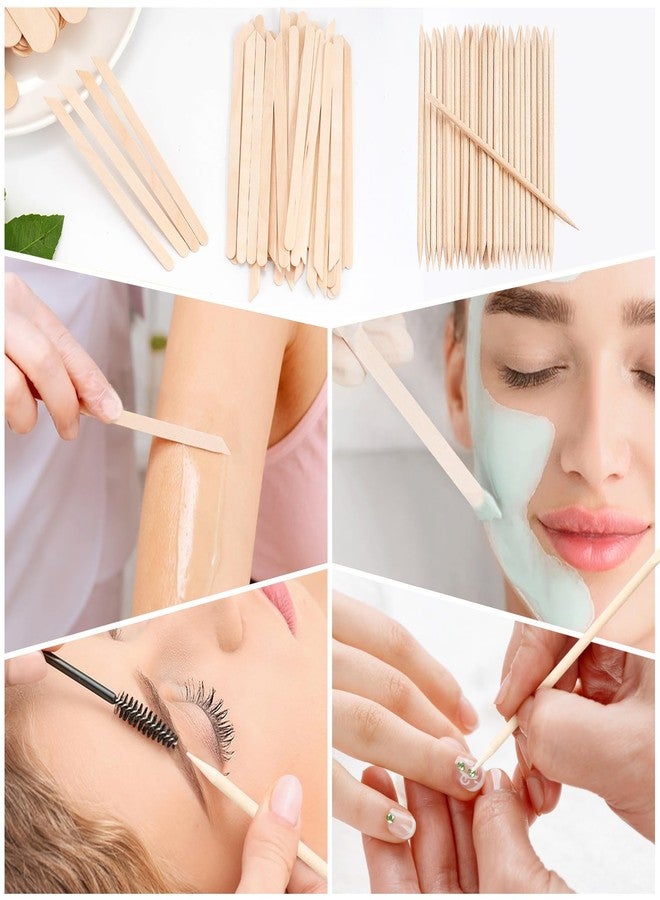 EWVVSS 6 Style 500 Pcs Wax Sticks Assorted Wax Applicator Sticks For Body Legs Face With Small Medium Large Sizes Wood Popsicle Sticks For Waxing Or Craft Sticks - Image 5