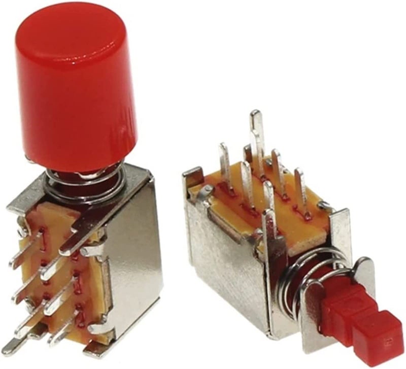 Micro Switch 100PCS Self Locking Red Key Switch PS 22F03 6 Pins A03 100set - Image 3