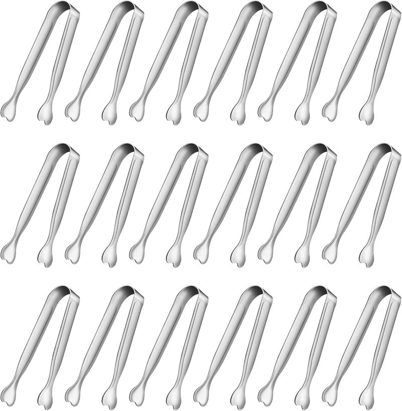 ANYTRP Mini Serving Tongs, 18-Packs Stainless Steel Sugar Tongs, 4.3inch Ice Tongs Kitchen Appetizers Tongs for Coffee Bar, Tea Party, Desserts Party, Sugar and Ice Bucket - Image 1