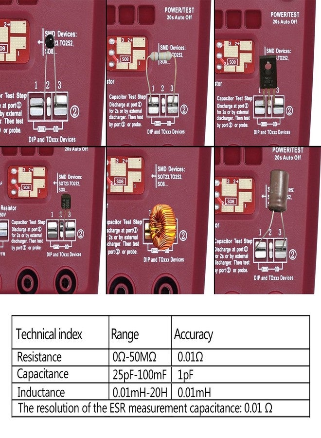 BSIDE ESR02 PRO Digital Transistor SMD Components Tester Diode Triode Capacitance Inductance Multimeter ESR Meter - Image 4