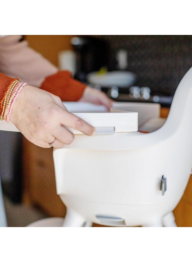 Boon Grub Extra High Chair Tray - Dishwasher Safe, White - Image 2
