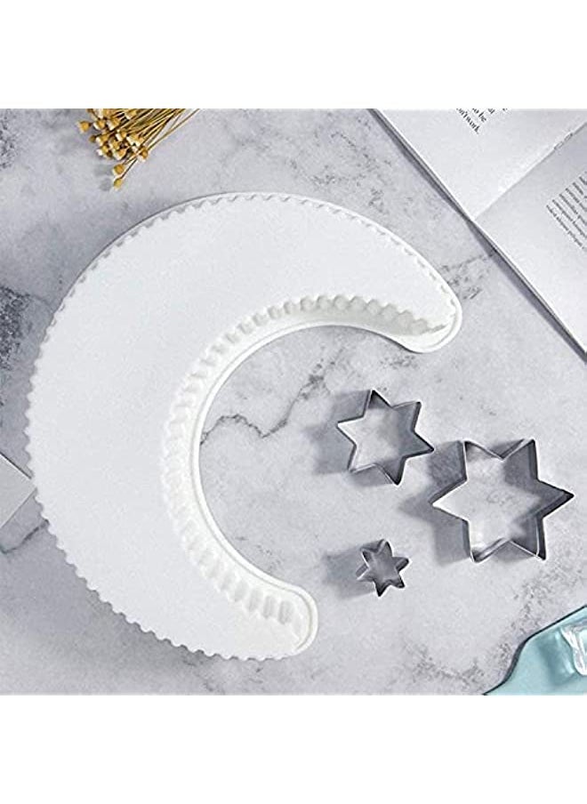 BGM - 3D Moon Shape Silicone Cake Mold, Eid Mubarak Ramadan Cake Mold, Crescent Mousse Cake Bread Mould For Kitchen Baking - Image 1