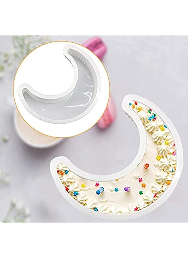 BGM - 3D Moon Shape Silicone Cake Mold, Eid Mubarak Ramadan Cake Mold, Crescent Mousse Cake Bread Mould For Kitchen Baking - Image 1