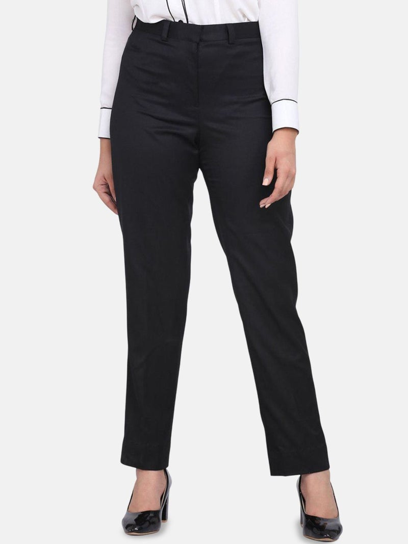 Powersutra Poly Cotton Formal Trouser - Black for Women - Image 1