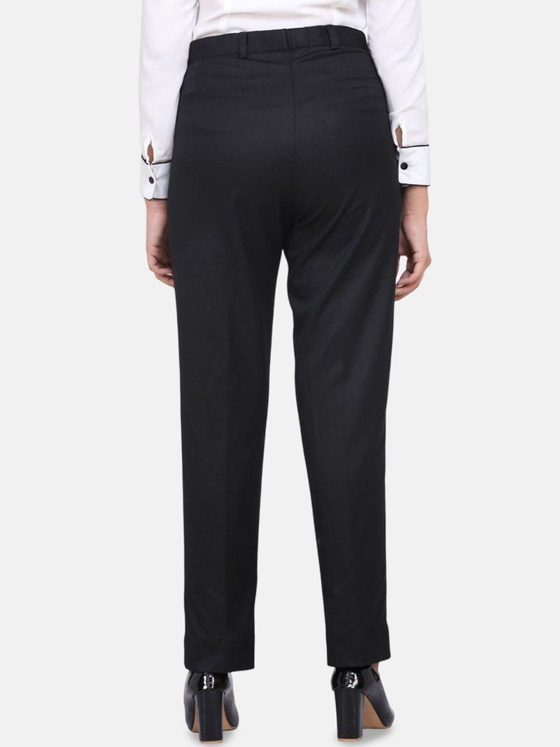 Powersutra Poly Cotton Formal Trouser - Black for Women - Image 3