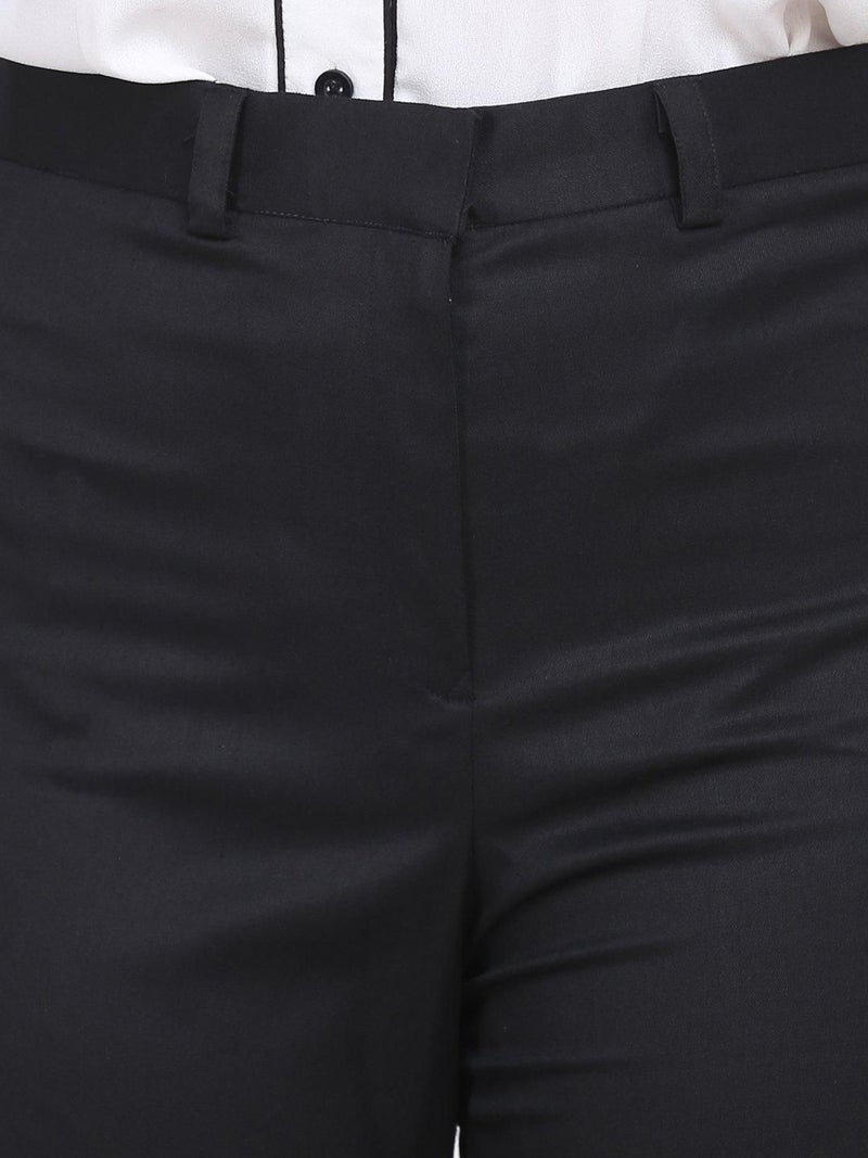 Powersutra Poly Cotton Formal Trouser - Black for Women - Image 4