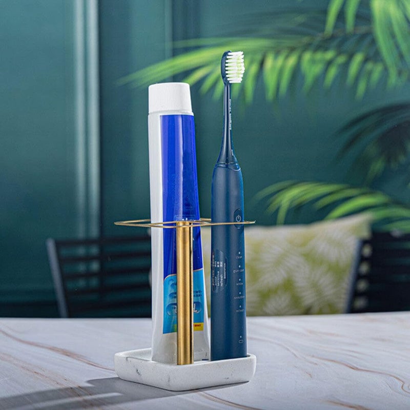 Stainless Steel Toothbrush Holder With Hollow Design For Toothpaste Storage - Image 5