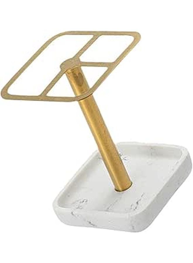 Stainless Steel Toothbrush Holder With Hollow Design For Toothpaste Storage - Image 1