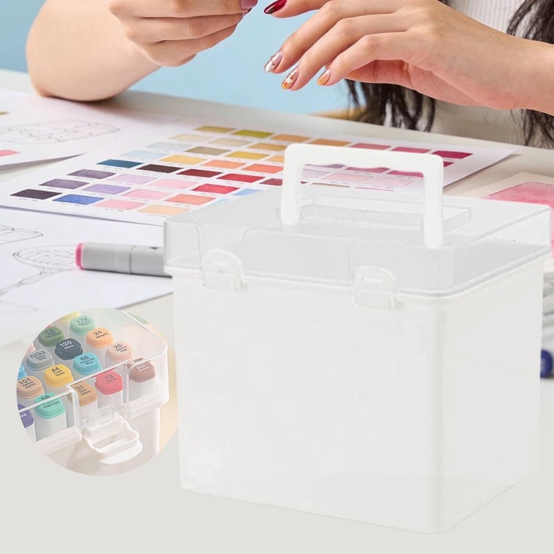 Marker Case, Marker Holder, Watercolor Organizer, Portable Storage Box, Sturdy and Material, Suitable for Drawing and Painting, 80 Colors - Image 5