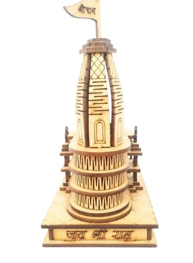 BriKSHi Ram Mandir Ayodhya Model Wooden Authentic Design Ideal for Home Temple, Home Decor//50 - Image 4
