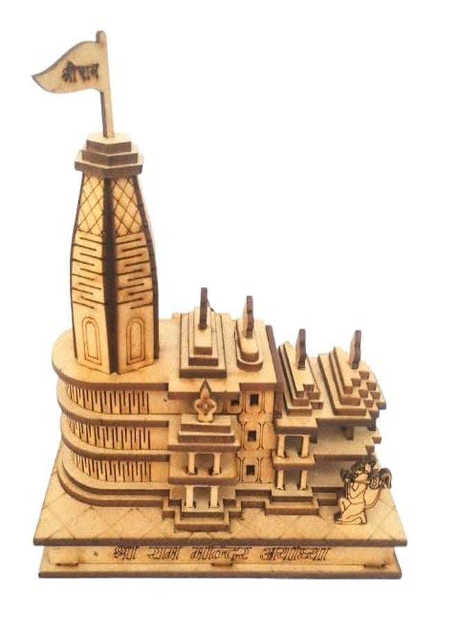 BriKSHi Ram Mandir Ayodhya Model Wooden Authentic Design Ideal for Home Temple, Home Decor//50 - Image 1
