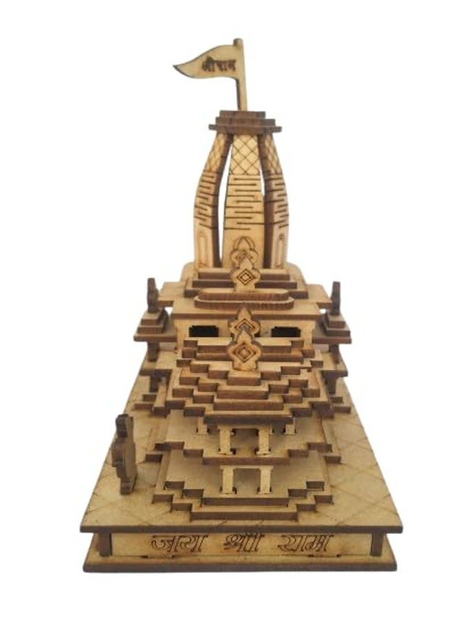 BriKSHi Ram Mandir Ayodhya Model Wooden Authentic Design Ideal for Home Temple, Home Decor//50 - Image 3