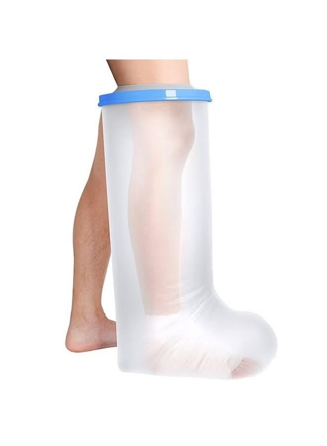 غطاء جبيرة الساق المقاوم للماء بنسبة 100% للاستحمام، قابل لإعادة الاستخدام لأكياس الجبيرة الجراحية للساق والقدم (كاحل الكبار) - Image 2
