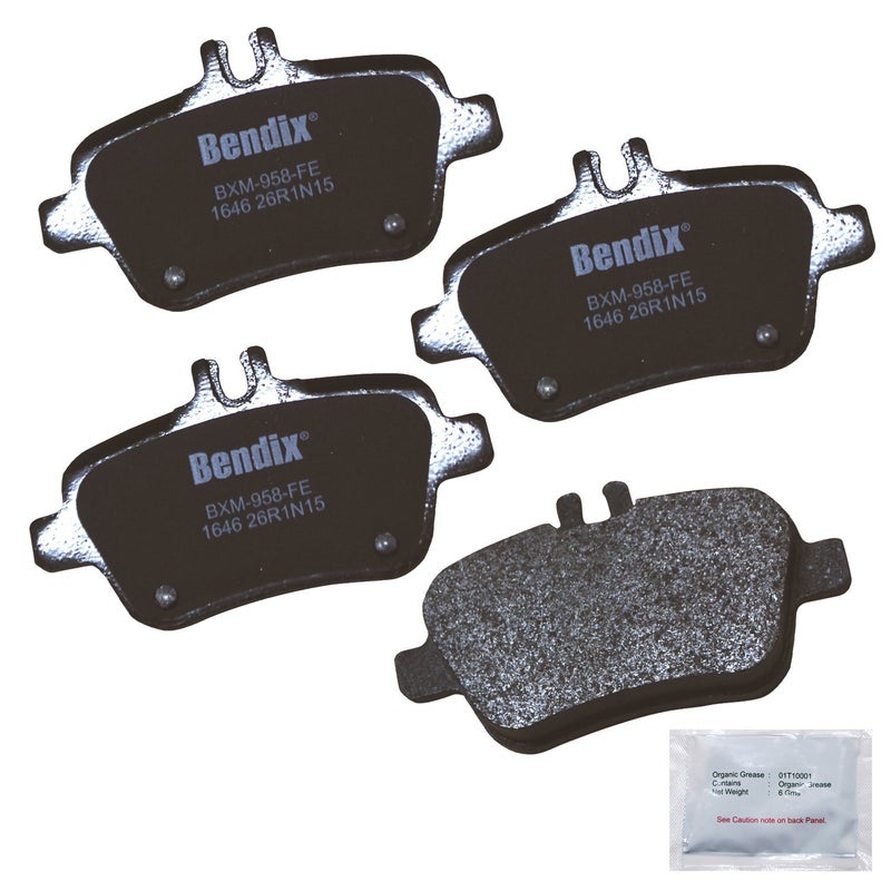 Bendix Priority1 CFM1646 Rear Brake Pads for QX30Benz A180A200A250B180B250B250eB Electric DriveCLA180CLA200CLA250E300GLA180GLA200GLA250SLC180SLC200SLC300SLK200SLK250SLK300SLK350