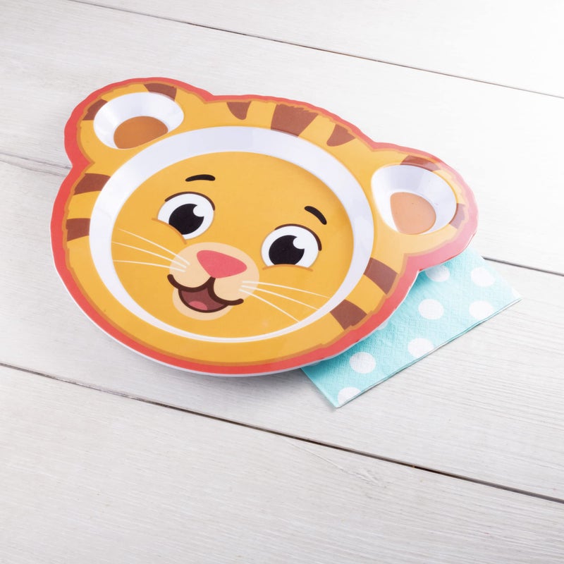 SCS Direct 2 Daniel Tiger Mealtime Feeding Plates - Cute Compartment Dishes with Deep Sides for Kids - Divided Sections for Healthy Eating Habits, Melamine, BPA Free, Dishwasher Safe, Break Resistant - Image 5