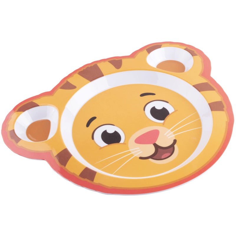 SCS Direct 2 Daniel Tiger Mealtime Feeding Plates - Cute Compartment Dishes with Deep Sides for Kids - Divided Sections for Healthy Eating Habits, Melamine, BPA Free, Dishwasher Safe, Break Resistant - Image 4