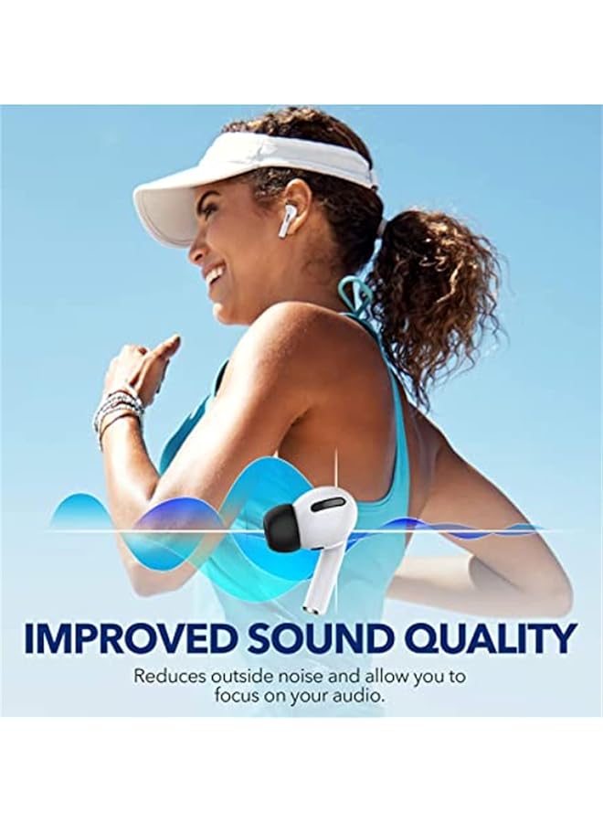 Delfino Ear Tips Replacement Memory Foam Tips Compatible For Airpods Pro Fit In The Charging Case Anti Slip Reducing Noise In Ear Eartips Black Ear Buds With Portable Storage Box 6 Pairs SML - Image 5