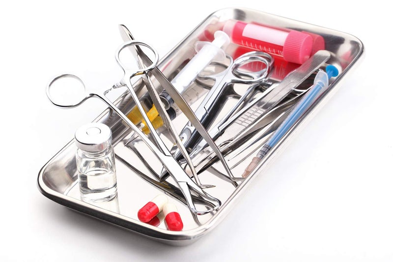 LabAider 3 Pack Professional Medical Surgical Stainless Steel Dental Procedure Tray Thickening Lab Instrument Tools Trays -Flat Type (8.6" * 4.3" * 0.8", 3) - Image 3