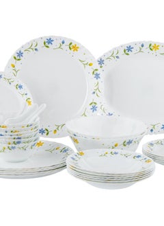 DELCASA 33 Pcs Opalware Dinner Set, DC2213 | Lightweight | Chip Resistant | Dishwasher Safe | Microwave Safe | Plates, Dishes, Bowls, Spoons, Service For 6  - Image 4