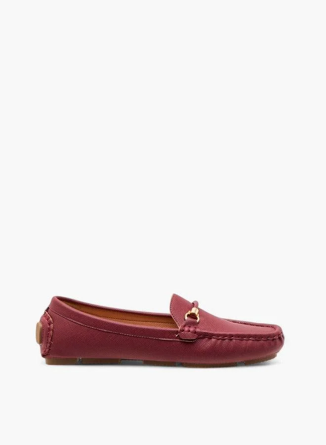Le Confort Textured Slip-On Loafers with Metal Trim