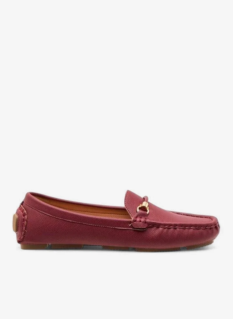 Le Confort Textured Slip-On Loafers with Metal Trim