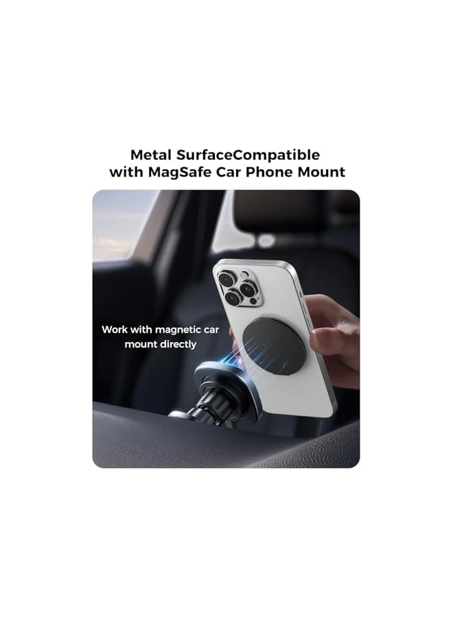 S-TOP MAGNETIC PHONE RING HOLDER FOR MAGSAFE, All-Metal Black Finger Ring Kickstand Grip Stand Compatible with iPhone MagSafe Accessories - Image 4